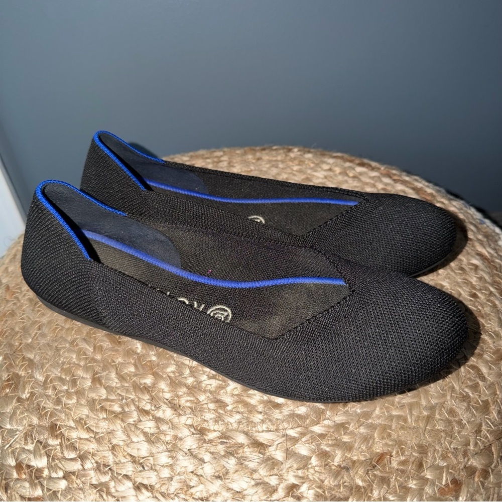 Rothy's The Flat Black Women's Slip On Flats Size 9 - Picture 2 of 10